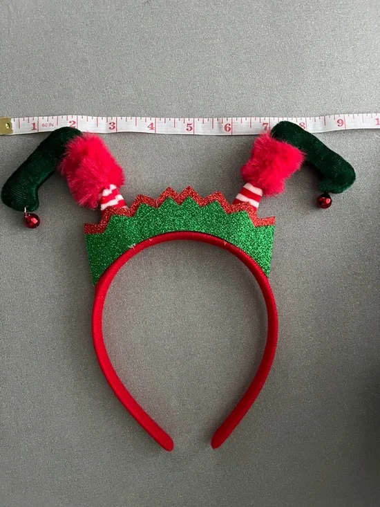 2/$12 🔥 Festive Women’s Elf Headband - Red & Green Holiday Costume Accessory - Picture 13 of 13